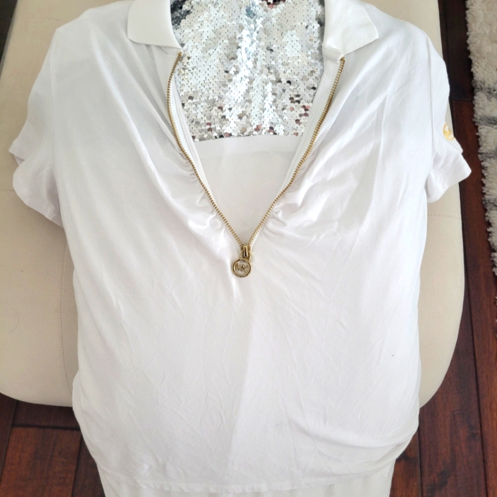 Michael kors polo L gold zipper